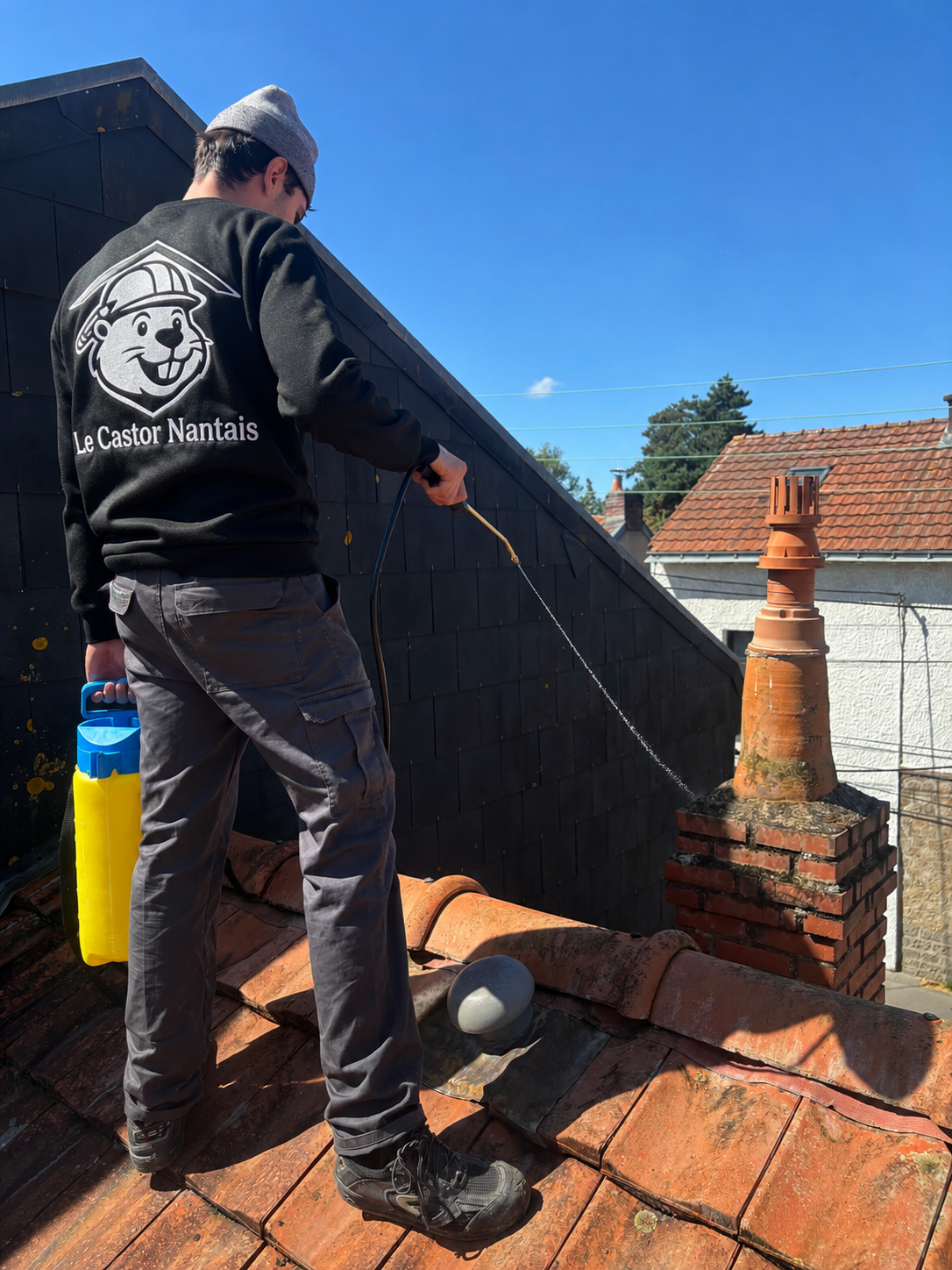 Démoussage et traitement hydrofuge de toiture