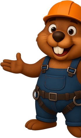 Mascotte castor Le Castor Nantais - Symbole de l'artisan rénovation