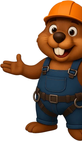 Mascotte castor Le Castor Nantais - Symbole de l'artisan rénovation